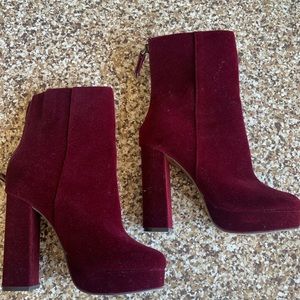 Who What Wear Red Platform Boots